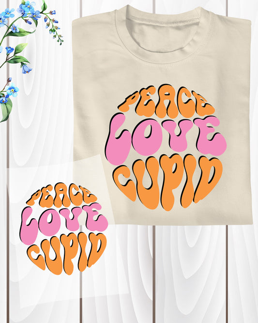 Peace Love Cupid Heat Transfer