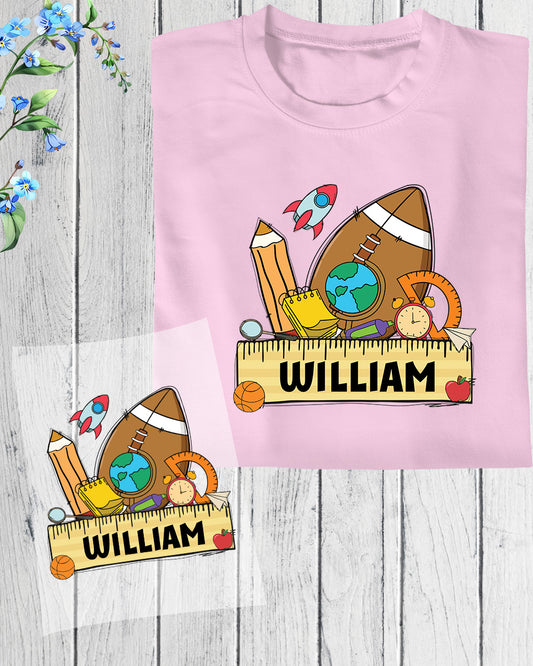 Personalized Back to School Boys DTF Transfer