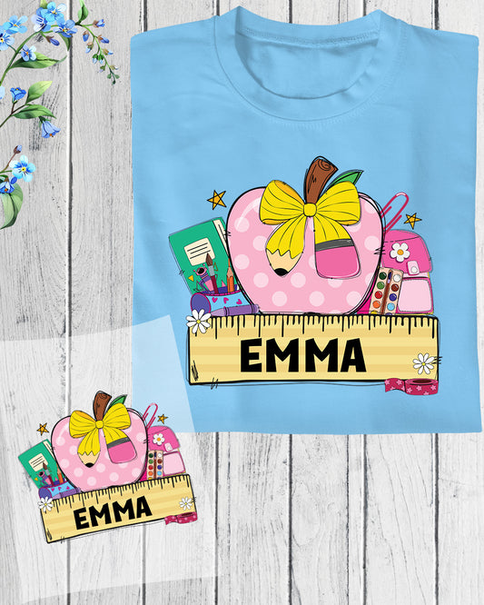 Personalized Back to School DTF Transfer For Girls