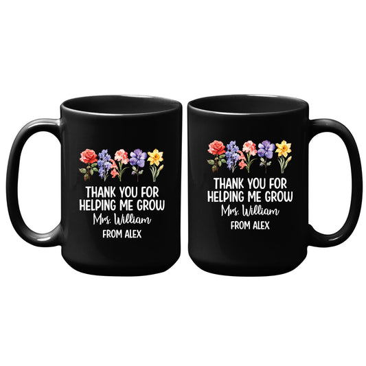 Personalized Teacher Floral Mug Tumbler