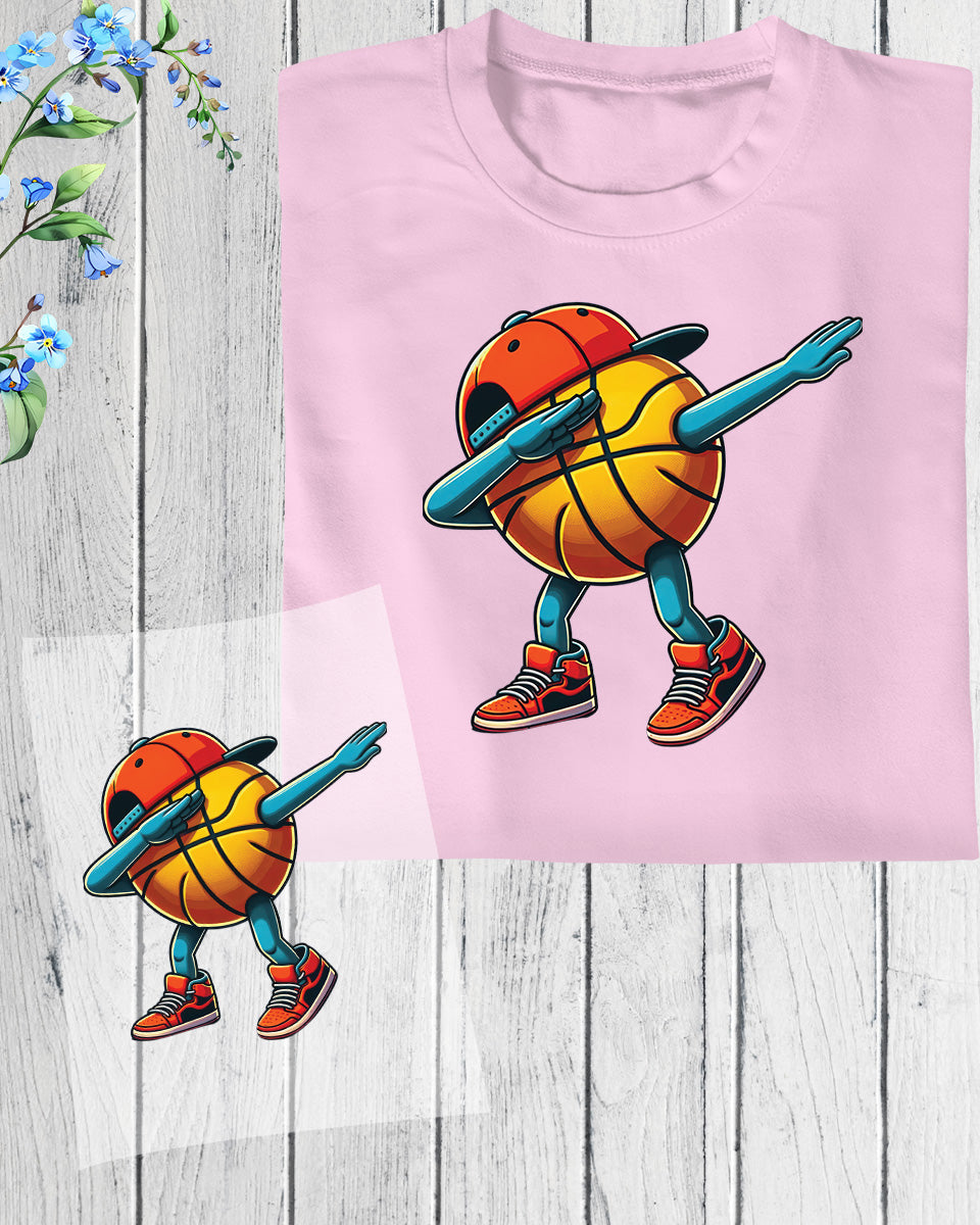 Dabbing Basketball Ball DTF Transfer Film