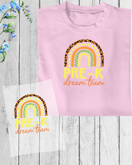 Pre K Dream Team DTF Transfer Film
