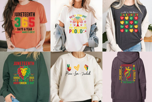 Premade Juneteenth DTF Transfer Gang sheet