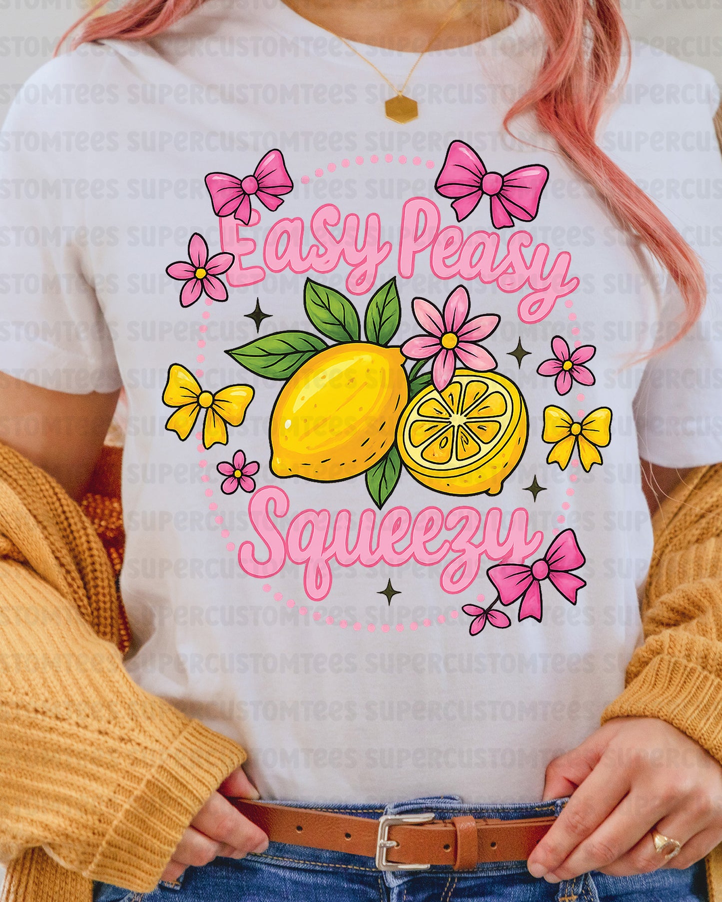 Preppy Lemon Summer Coquette Heat Transfer for Shirts