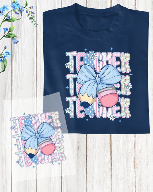Preppy Teacher Coquette Teacher DTF Transfer