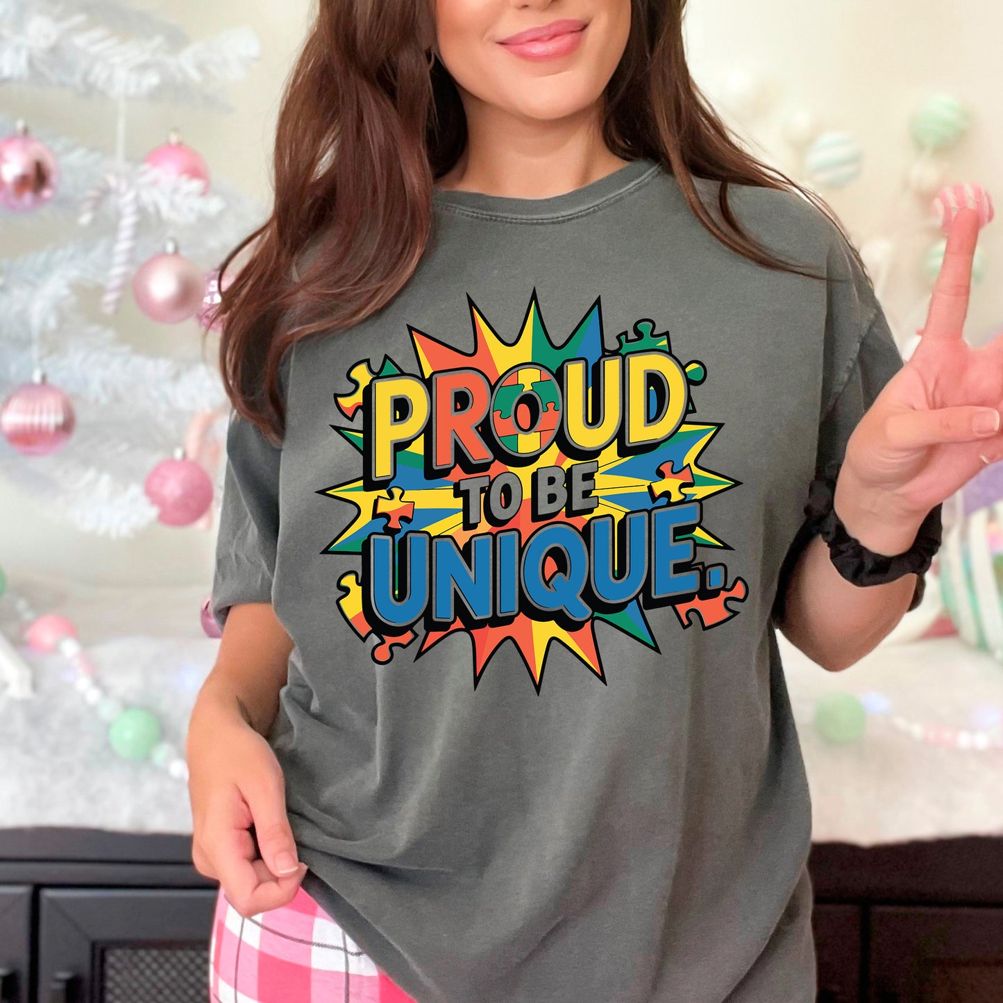 Proud to Be Unique Autism Awareness DTF Transfer