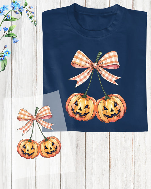Pumpkin Cherries Autumn Girly DTF Transfer