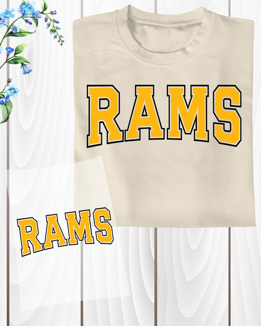 Rams DTF Heat Transfer Ready to Press