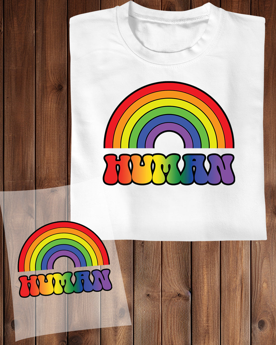 Human Rainbow DTF Transfer Film