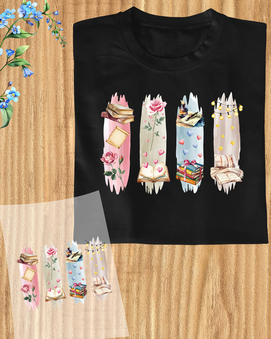 Reading Book Lovers Brushstroke DTF Transfer