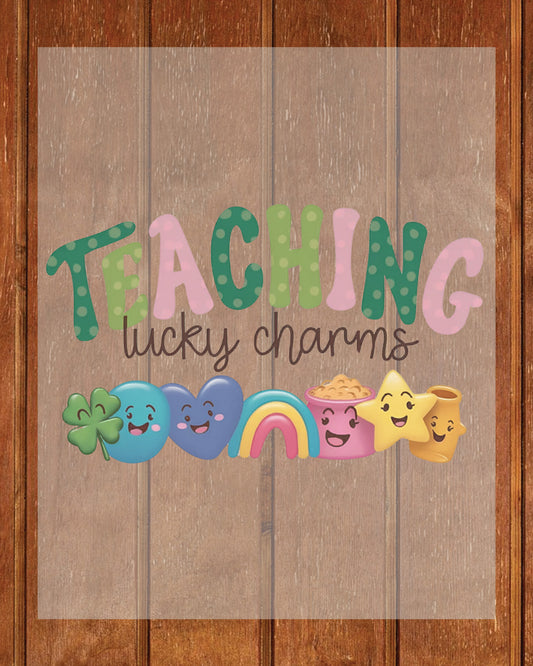 Teaching Lucky Charm St Patrick's Day Teacher Gift DTF Transfer Film