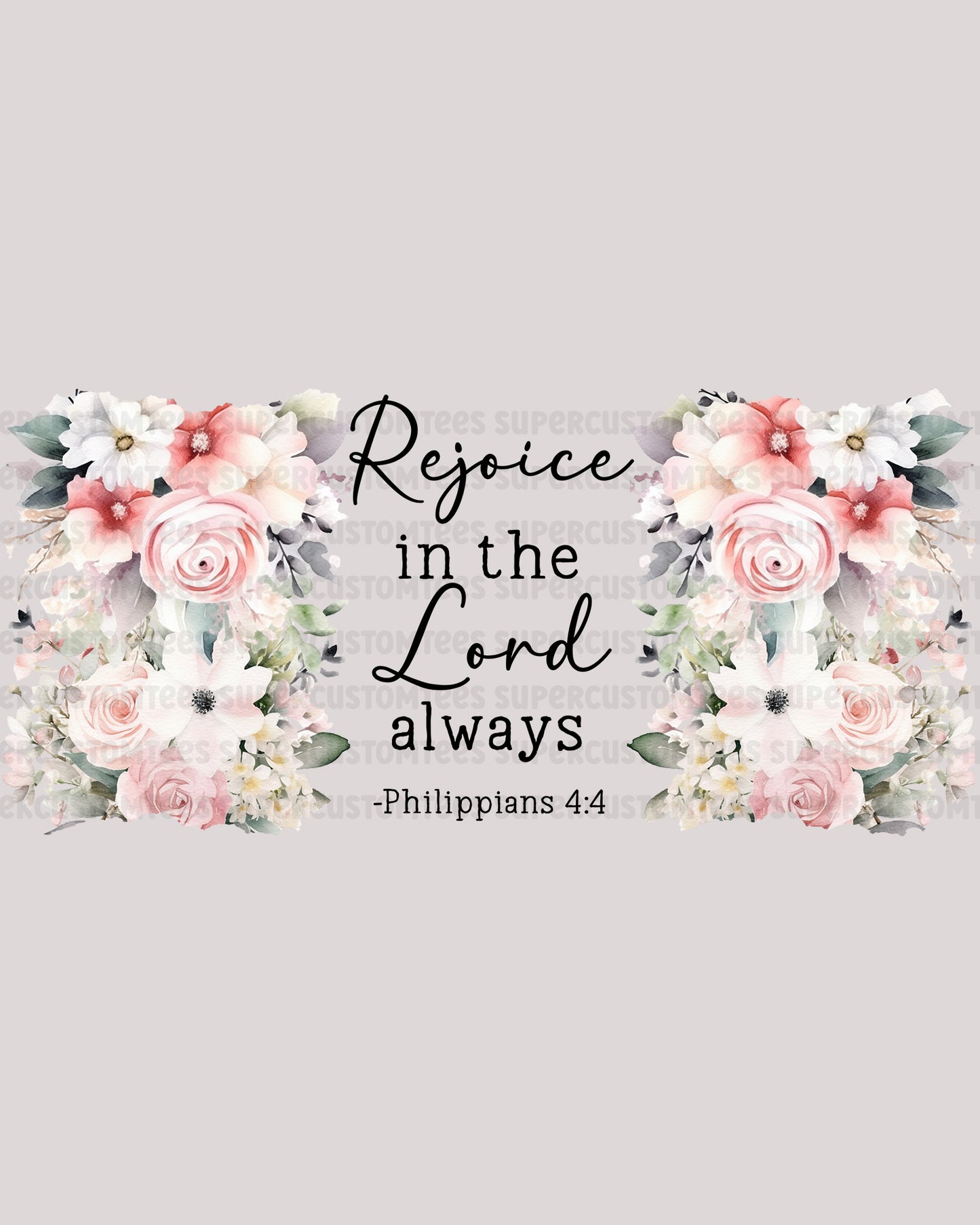 Religious Glass Rejoice in The Lord Always UV DTF Decals