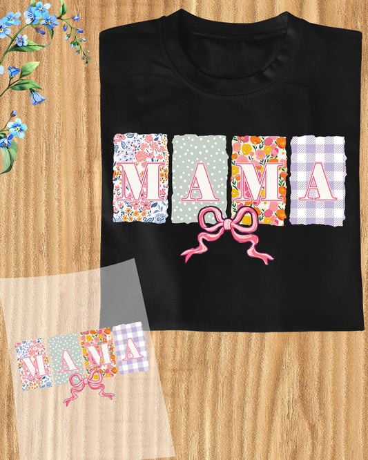 Retro Mama Flower Iron on Transfers for Shirts