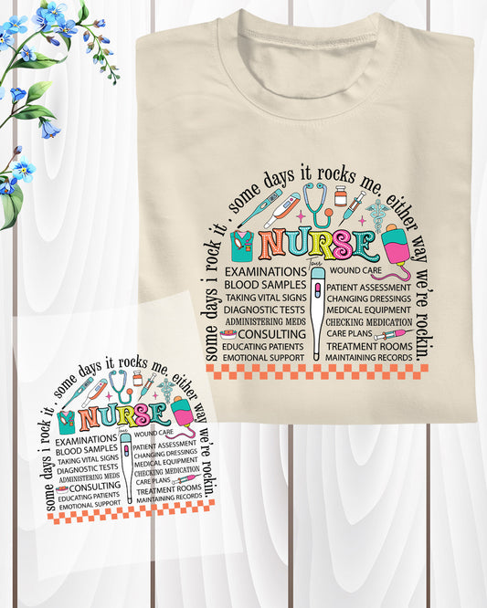 Retro Nurse Heat Transfer for Shirts