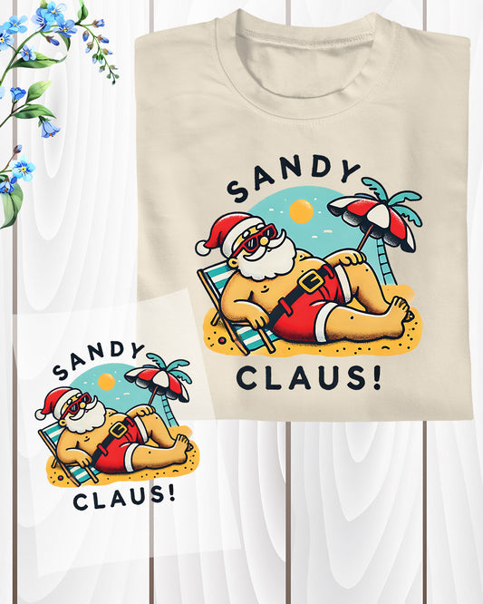 Sandy Claus Xmas in July DTF Transfer