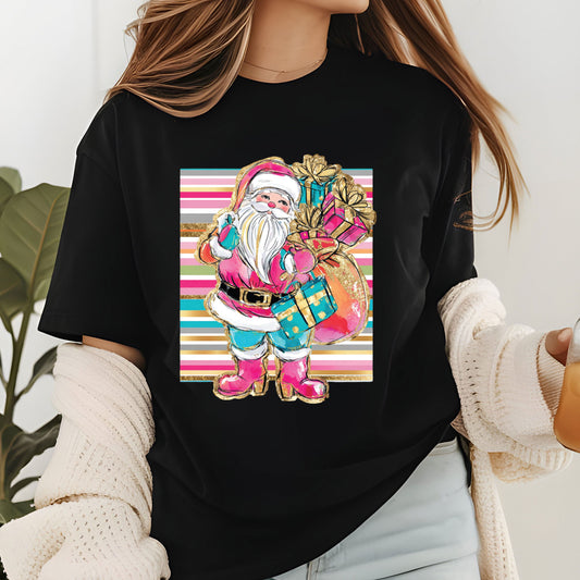 Santa Character Glitter DTF Transfer