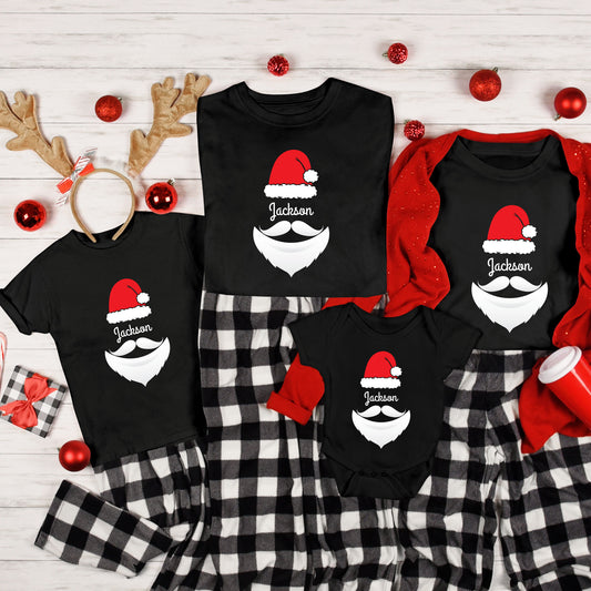 Santa's Hat Family Christmas Name DTF Transfer