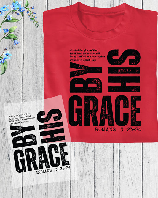 Saved by His Amazing Grace Christian DTF Transfer