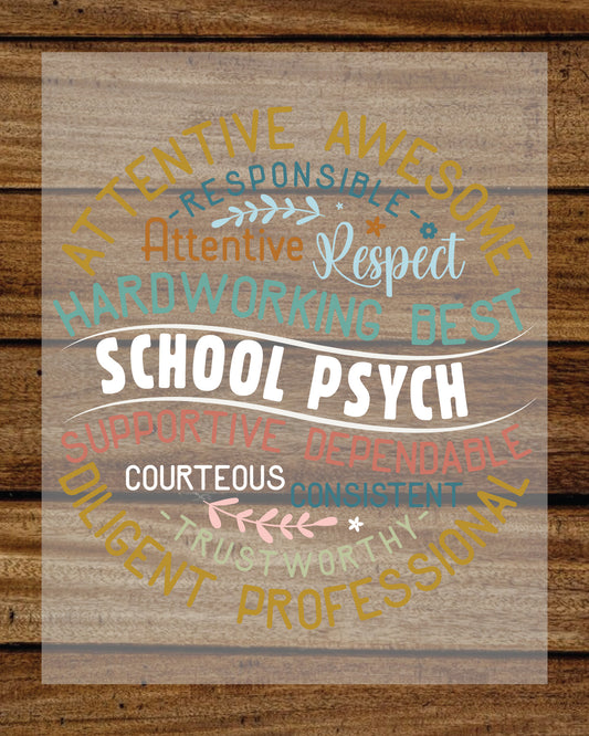 School Psych Ready to Press DTF Transfer