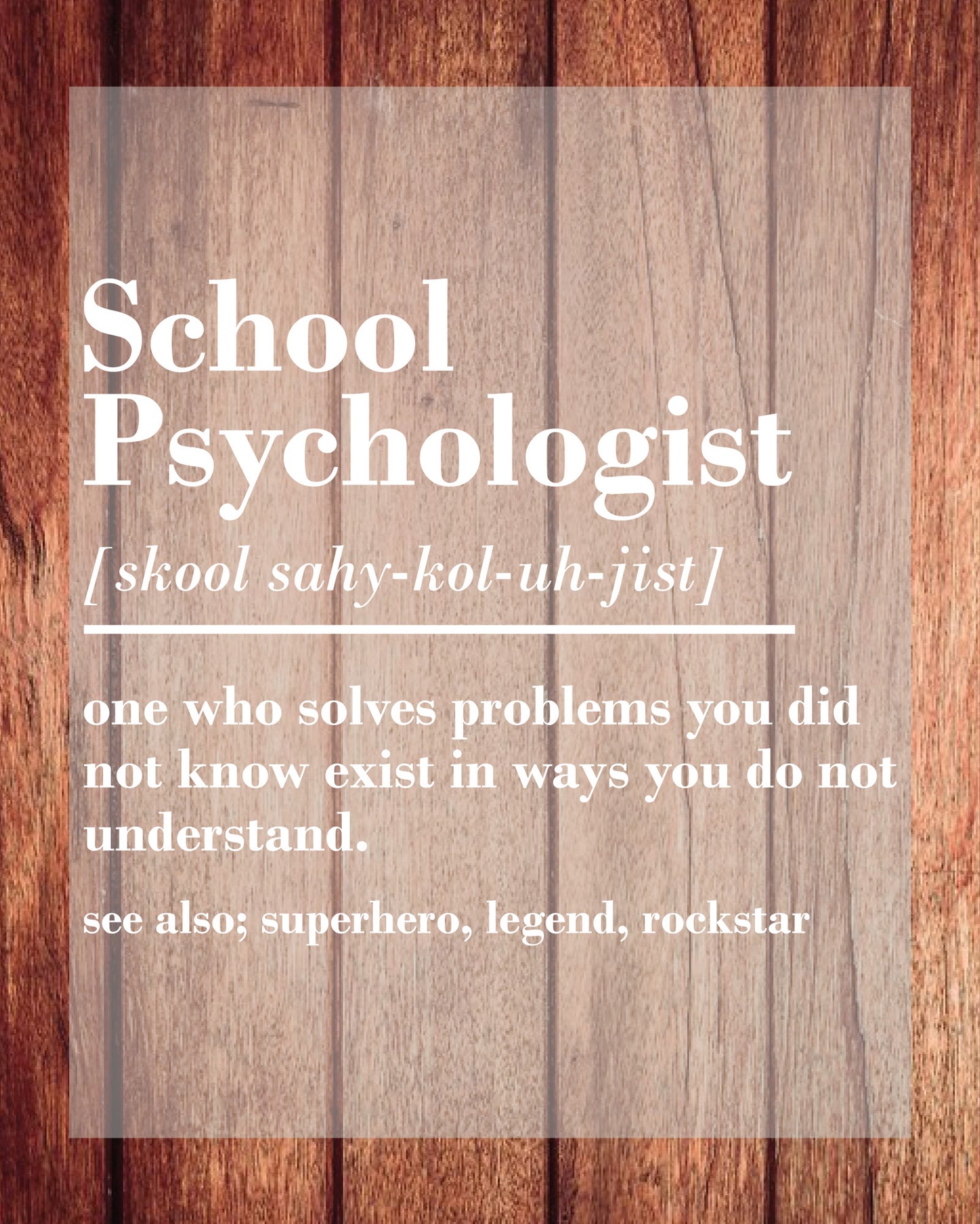 School Psychologist Definition Ready to Press DTF Transfer