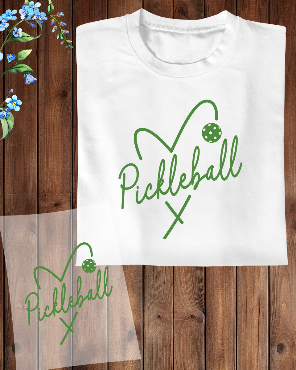 Western Pickleball Heart DTF Transfer Film