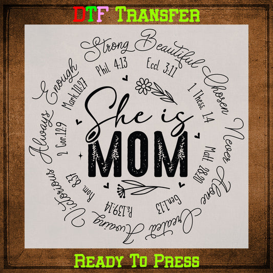 She is Mom Ready to Press DTF Transfer