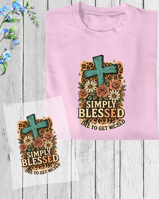Simply Blessed Christian Faith DTF Transfer