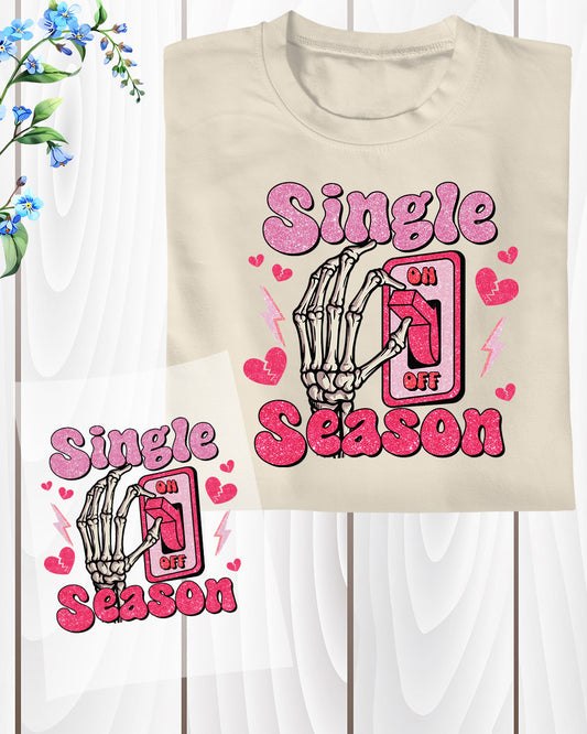 Single Season Valentines Day DTF Transfer