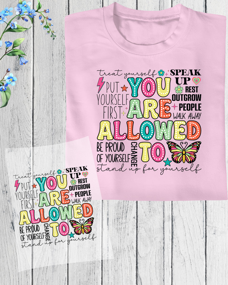 Mental Awareness Trendy DTF Transfer Film