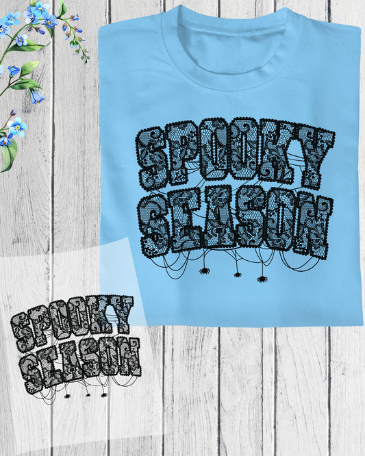 Spooky Season Lace Halloween Gothic DTF Transfer