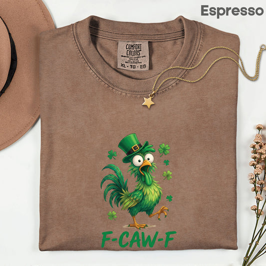 St Patrick’s Day Shirt Funny F-CAW-F Rooster Sweatshirt Shamrock Saint Patrick Party Tees Irish Sweater For Men Women Kids