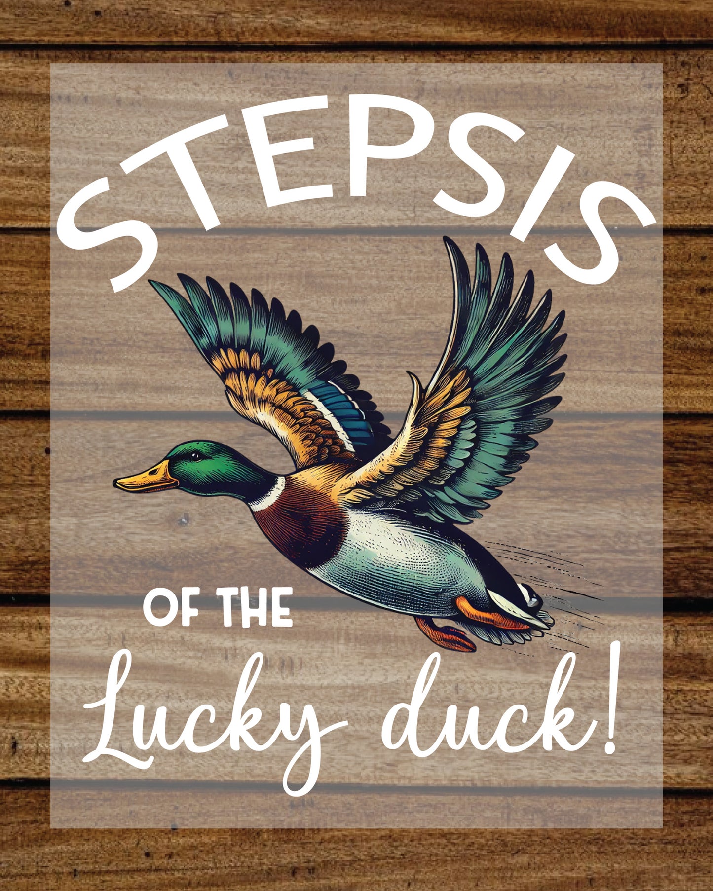 Stepsis of the Lucky Duck Shirt DTF Transfer