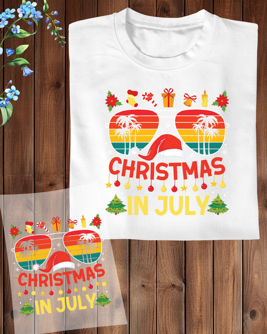 Summer Christmas In July DTF Transfer