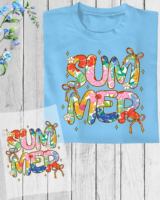 Summer floral DTF Transfer Ready to Press
