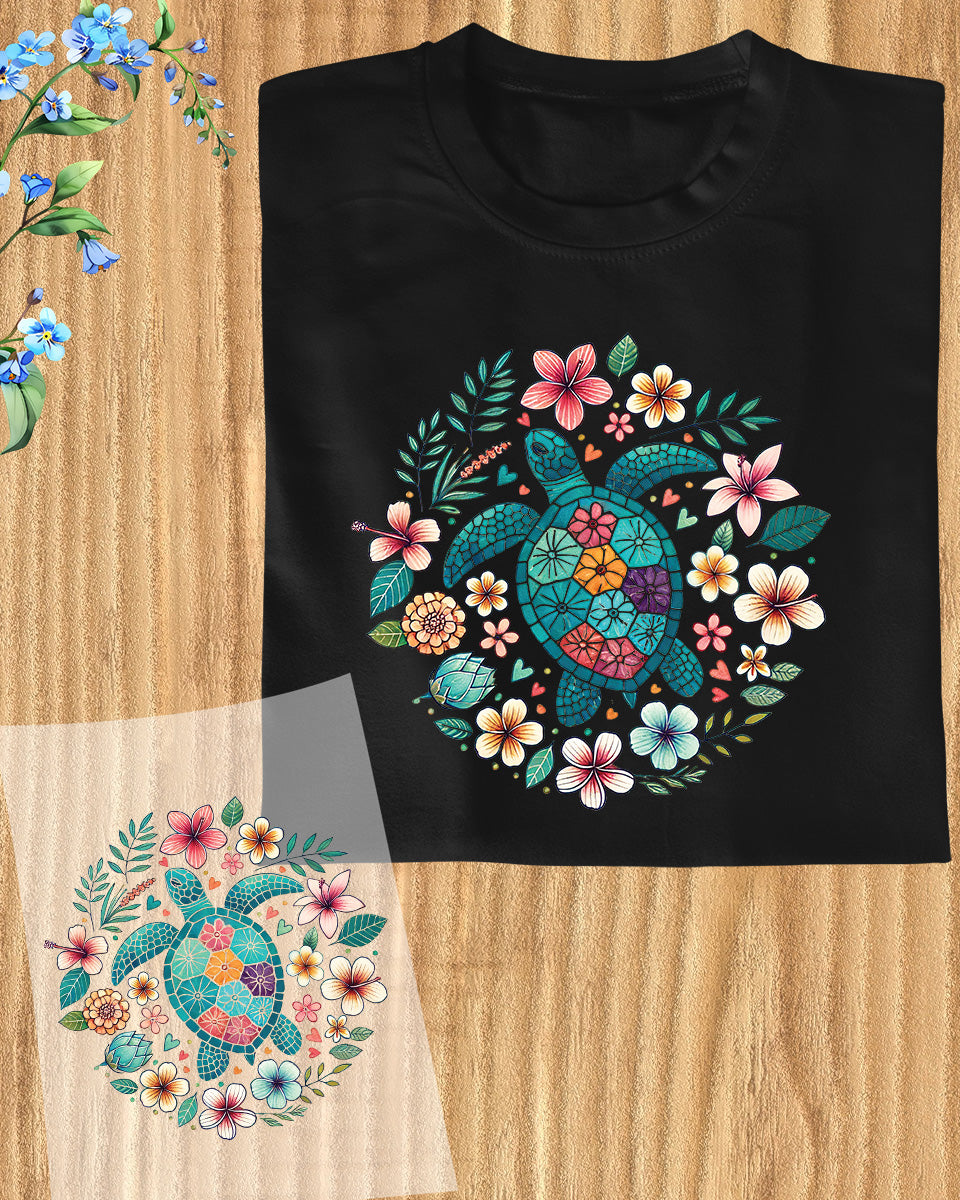 Summer Sea Turtle DTF Transfer Ready to Press