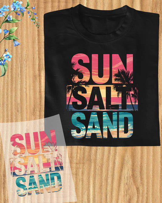 Summer Sun Salt Sand Heat Transfer for Shirts