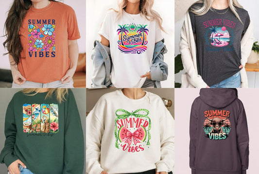 Summer Vibes DTF Transfer Gang sheet