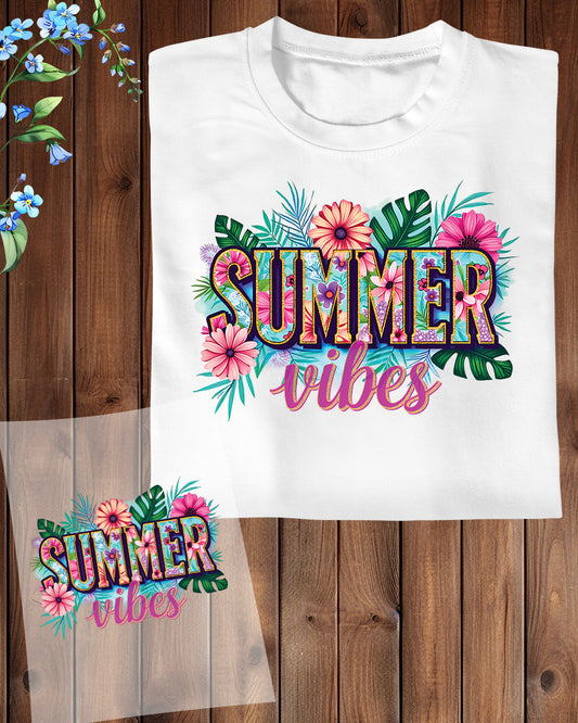 Summer Vibes Heat Transfer for Shirts