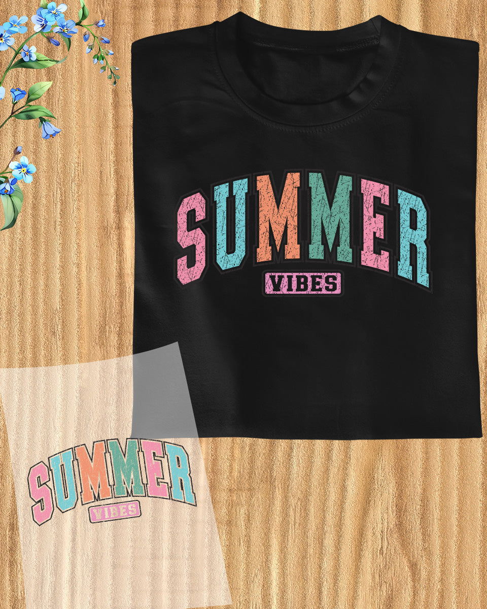 Summer Vibes Trendy DTF Transfer Film