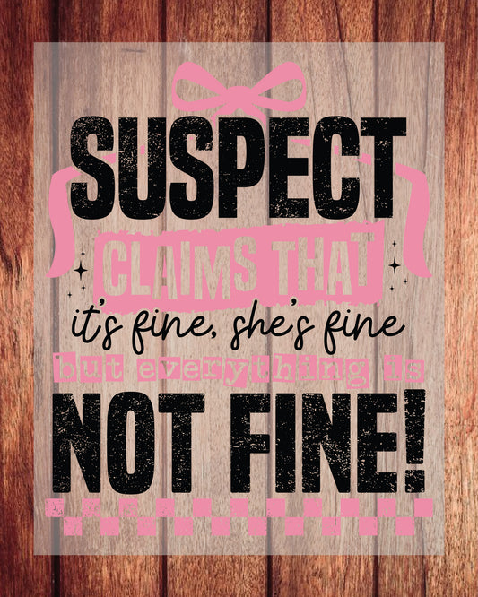 Suspect Claims DTF Transfer