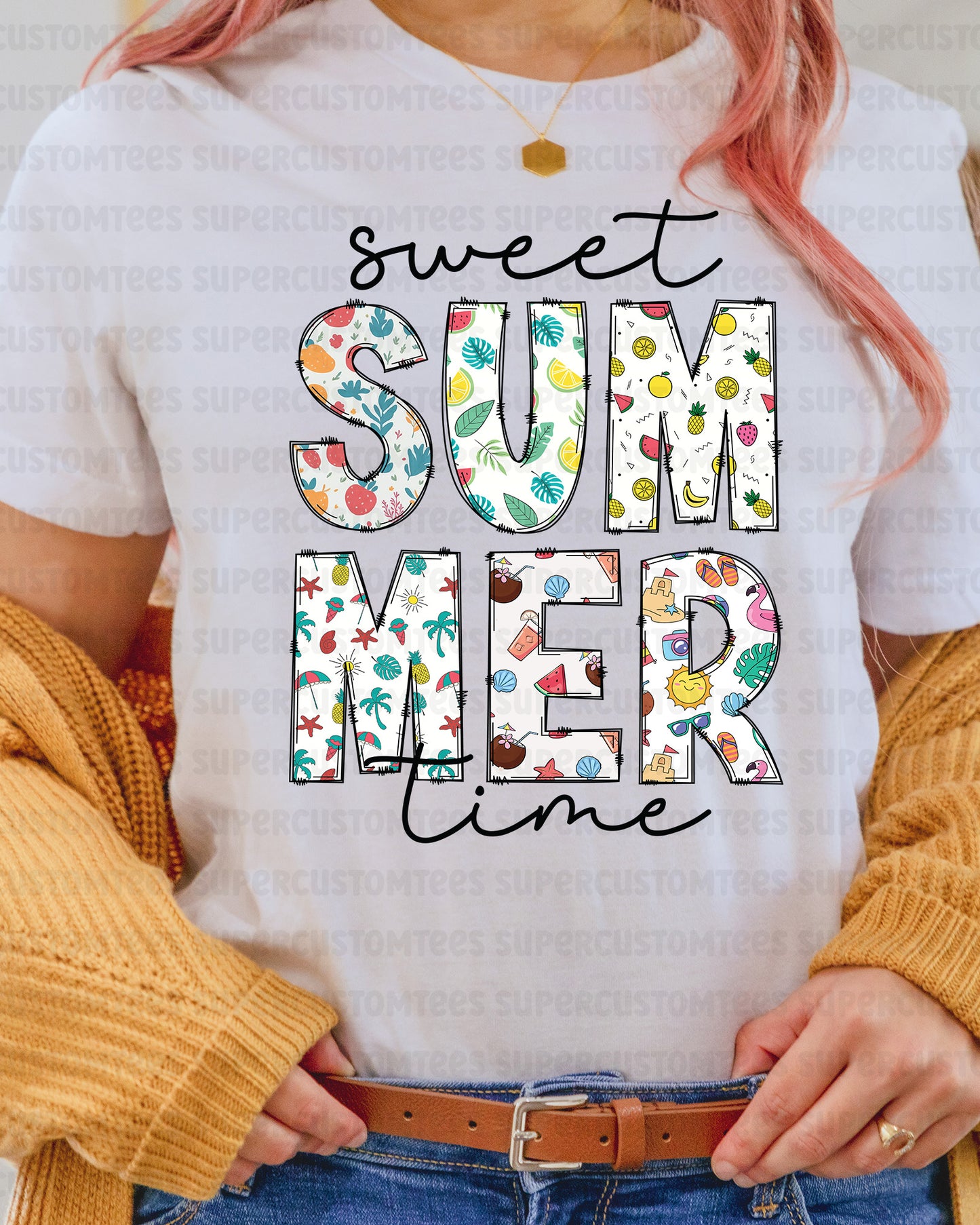 Sweet Summer Time DTF Transfer Ready to Press