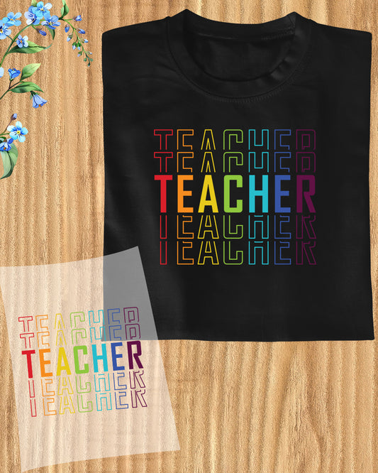 Teacher Colorful DTF Transfer Film