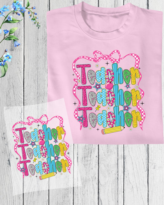 Teacher Retro DTF Transfer Ready to Press