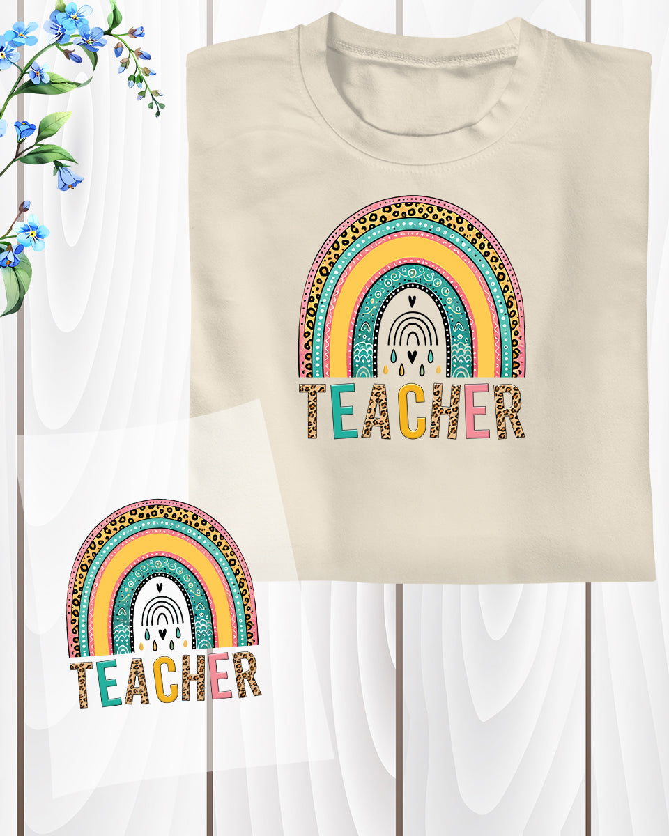 Teacher Rainbow DTF Transfer Film