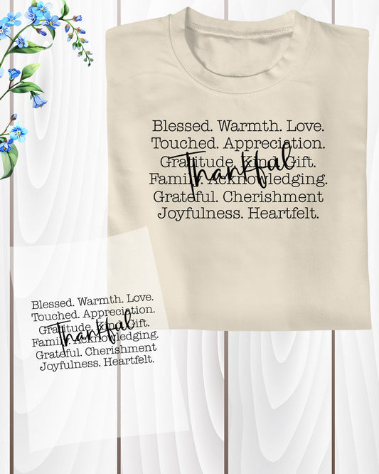 Thankful Cozy Sweaters DTF Transfer