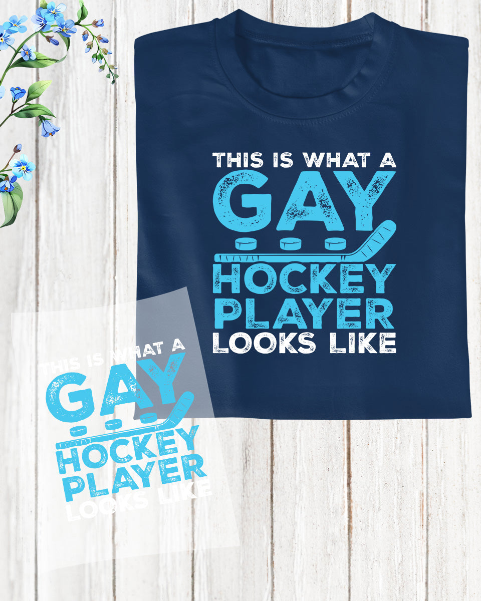 Gay Hockey Player Gift DTF Transfer Film