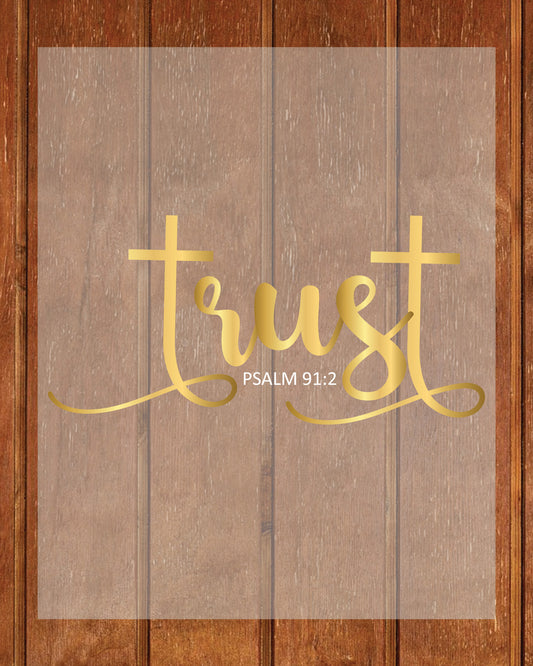 Trust God Bible Verse DTF Transfer
