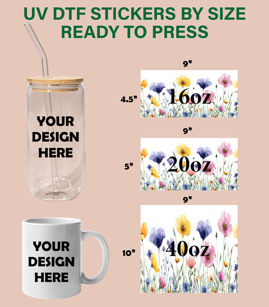 UV DTF Custom Transfer By Size