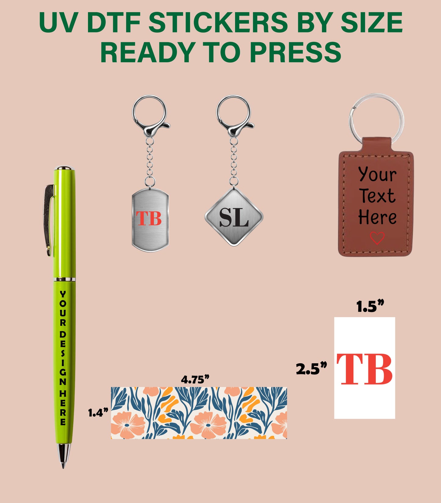 UV DTF Custom Transfer By Size