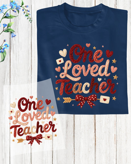 Valentine Day Teacher DTF Transfer Ready to Press